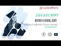Extract username from email addresses using Javascript codeaffairs729