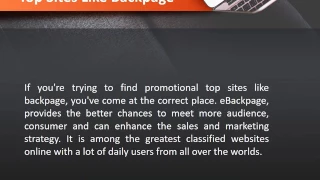Top Sites Like Backpage