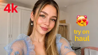 4K Try On Hauls Transparent Lingerie See Through Bikinis Wet Dresses See Through Bikini Try On