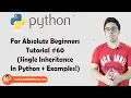 Single Inheritance Python Tutorials For Absolute Beginners In Hindi