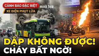 KINH HOÀNG XE.BUS.ĐIỆN CHÁY GIỮA ĐƯỜNG HÀ NỘI KHÓI NGHI NGÚT & CẢNH TƯỢNG XE.ĐIỆN.PHỤT LỬA DỮ DỘI