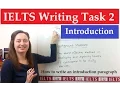 IELTS Writing Task 2 How to write an introduction