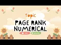 Page Rank Numerical Large Scale Data Analytics Big Data Lawrence Page and Sergey Brin