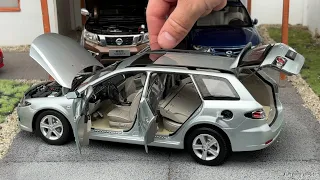 1:18 Mazda 6 wagon (GG1) 2002 model car with many moving parts [Unboxing]