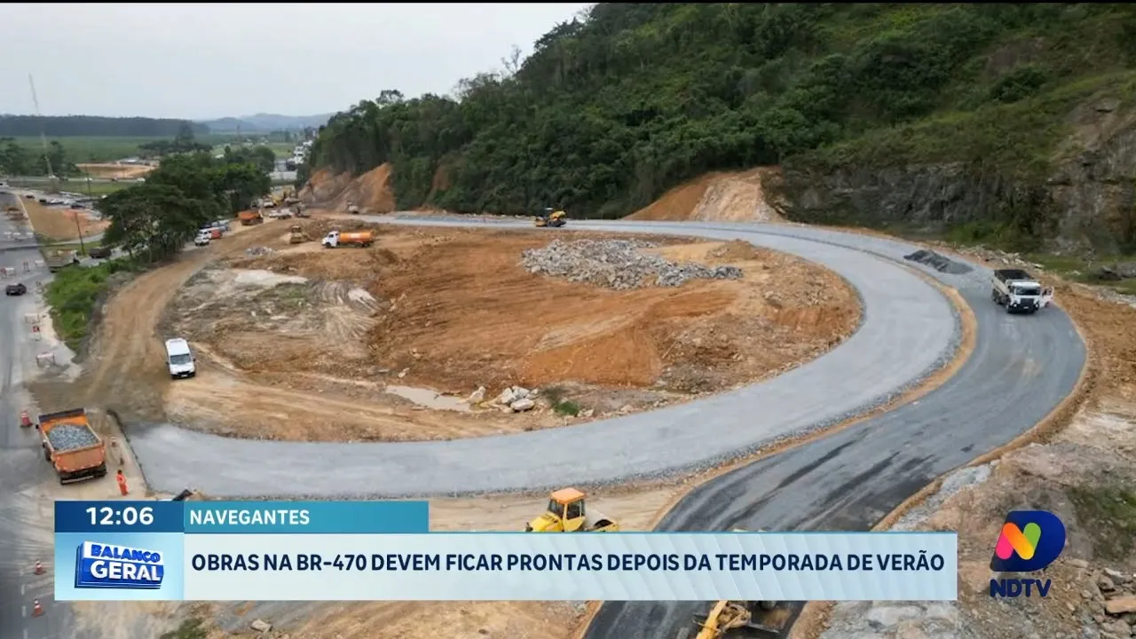 Conclusão das obras na BR-470 deve ficar pronta só depois da temporada de verão