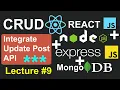 React Node JS Mongo Crud - Update Post API Integrate into React and Update Data with Modal React