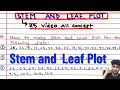 Statistics - How to make a stem and leaf plot
