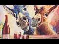 Donkeys with Wine Bottles