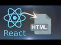 How To Add React to HTML Website for beginners