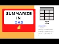 How to Use SUMMARIZE in DAX