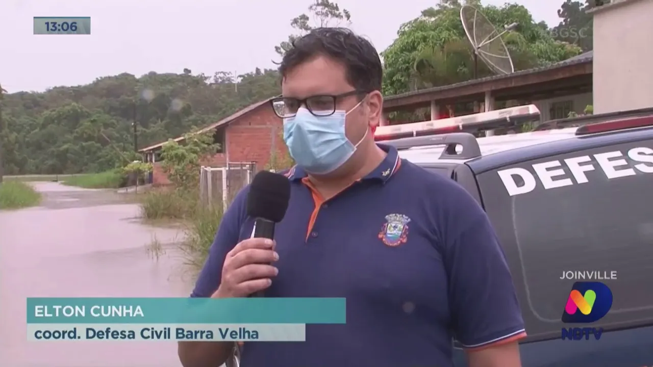 Estragos: BR 280 interditada, SC 477 com rachadura, além de deslizamentos e alagamentos