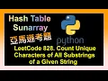 leetcode 828 Count Unique Characters of All Substrings of a Given String Amazon Python