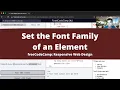 Set the Font Family Basic CSS freeCodeCamp tutorial