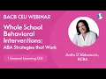 Whole School Behavioral Interventions ABA Strategies That Work