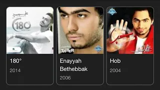 ترتيب افضل البومات تامر حسني 