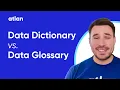 Data Dictionary vs Data Glossary How are they different