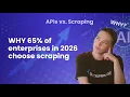 APIs vs Scraping why 65 of enterprises in 2026 choose scraping