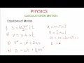 CALCULATIONS IN MOTION - PHYSICS