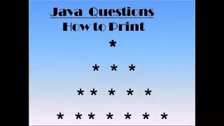 Java Question Print Pattern - How to Print Triangle of Stars