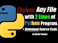 How to delete a text file using Python Python program to delete files Python OS Module