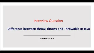 Difference between throw throws Throwable in java