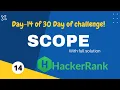 Hacker Rank 30 days of code in C language Day 14 Scope hackerrank 30 day of code