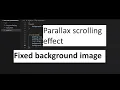 Fixed background image and contents scroll over it using HTML and CSS Parallax scrolling effect