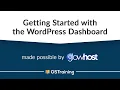 WordPress and Gutenberg Getting Started with the WordPress Dashboard