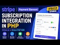 Stripe Subscription Payment Integration in PHP Payment Element Stripe js PHP SDK Step-by-Step