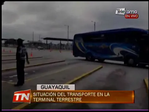 Situación del transporte en la terminal terrestre