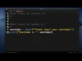 How to input a string from the user in Python 2 7 vs 3 6