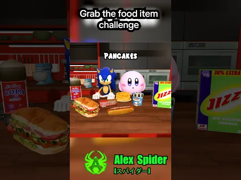 Kirby Vs Sonic: Grab The Food Item Challenge #funny #challenge #memes #food #viral #trending