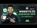 Convert ANY Website to Android App in 5 Minutes WebView Tutorial Java Full Setup