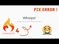 How To Install Codeigniter 4 In Xampp Server Updated Solve Whoops Error In codeigniter 4