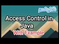 Access Control in Java Java in Tamil Access Modifiers