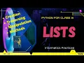 Lists and List Methods Informatics Practices