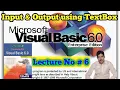 input and output using text box in Visual basic
