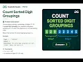 Count Sorted Digit Groupings GFG POTD DP Recursion