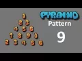 8 Pyramid Pattern Print with ALPHABETS DIGITS - Part 09 C language