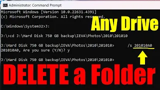 How To DELETE A Folder Using Cmd 