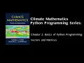 Climate Mathematics Chapter 2 Vectors and Matrices