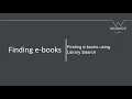 Finding ebooks using Library Search