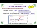 what is the purpose of default constructor in java core java interview wikitechy com