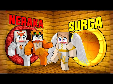 Video Thumbnail: KITA HARUS PILIH MASUK TEROWONGAN SURGA ATAU NERAKA DI MINECRAFT!!