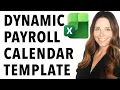 How to Create a Dynamic Payroll Calendar Template in Excel Auto-Updates Every Year 2026 Calendar