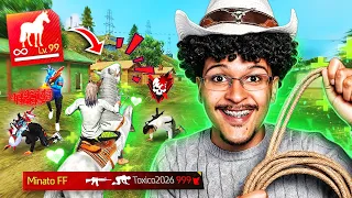FIQUEI IMORTAL NO CAVALO? USEI O COMBO DE HABILIDADES MAIS APELÃO DO FREE FIRE! 😳