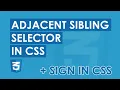 what Is Adjacent Sibling Selector In CSS Plus Sign in CSS