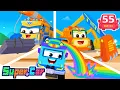 Download Lagu Who’s the Construction Vehicle Champ?🚧Crane Truck, Excavator or Mixer Truck? - Super Car Cartoons