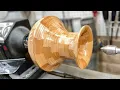 Download Lagu #woodturning 10-Ring Segmented Vase from Cherry \u0026 Red Oak