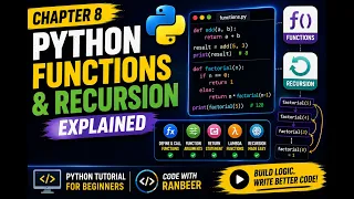 Python Functions Recursion Explained Python Tutorial for Beginners Chapter 8